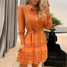 Load image into Gallery viewer, Women's Shirt Knee Length Dress