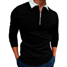 Load image into Gallery viewer, Slim Fit Zip Lapel T-Shirt