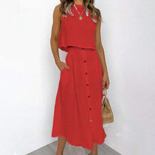 Load image into Gallery viewer, Holiday Leisure Cotton Two-pieces Suits