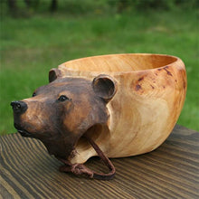 Load image into Gallery viewer, Hand Carved Wooden Mug