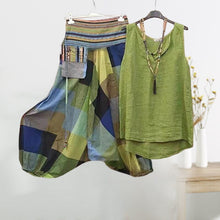 Load image into Gallery viewer, Women's Colorblock Casual Loose Sleeveless Two-piece Set