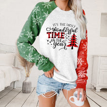 Load image into Gallery viewer, Women Christmas Print Long Sleeve Sweatershirt