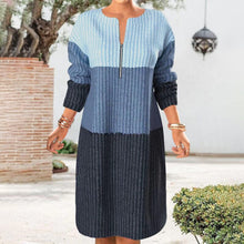 Load image into Gallery viewer, Zip Colorblock Dress