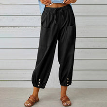 Load image into Gallery viewer, High Waist Button Cropped Pants