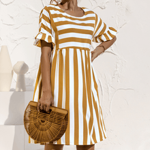 Load image into Gallery viewer, Ruffled Striped Dress