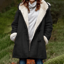 Load image into Gallery viewer, Women's Suede Lamb Wool Coat