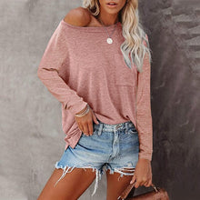 Load image into Gallery viewer, Pocket Slit Long Sleeve T-Shirt