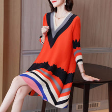 Load image into Gallery viewer, Elegant Loose Dress with a V-neckline