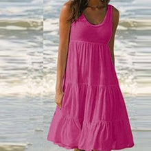 Load image into Gallery viewer, Sleeveless Crewneck Panel Dress