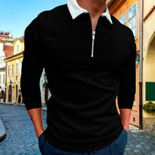 Load image into Gallery viewer, Slim Fit Zip Lapel T-Shirt