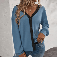 Load image into Gallery viewer, Women's V-Neck Cropped Cardigan Sweaters