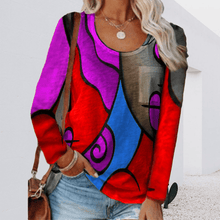 Load image into Gallery viewer, Casual Color Block Long Sleeve T-Shirt