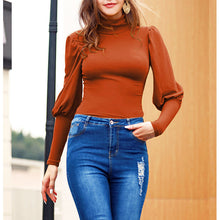Load image into Gallery viewer, Women's Long Sleeve Slim Fit Turtleneck Basic T-Shirts