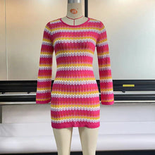 Load image into Gallery viewer, Striped Backless Knitted Skirt