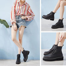Load image into Gallery viewer, WOMEN'S Genuine Leather straps Martin Boots