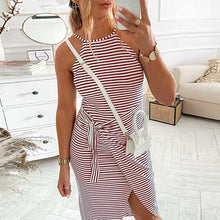 Load image into Gallery viewer, Striped Halter Dress