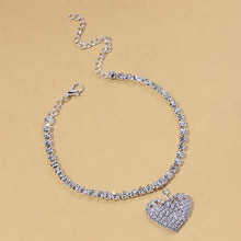 Load image into Gallery viewer, Fashion Heart Rhinestone Anklets