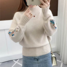 Load image into Gallery viewer, Flower Embroidery Sweater