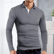 Load image into Gallery viewer, Long Sleeve Lapel Polo T-shirt