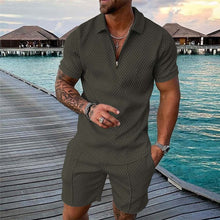 Load image into Gallery viewer, Men's Casual Printed Polo Suit