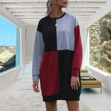 Load image into Gallery viewer, Contrast Sweater Dress