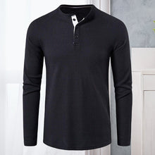Load image into Gallery viewer, Men's Henley Casual Long Sleeve T-Shirts