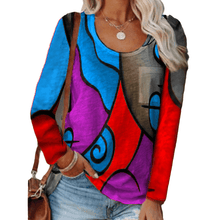 Load image into Gallery viewer, Casual Color Block Long Sleeve T-Shirt