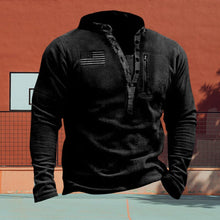 Load image into Gallery viewer, Men's Outdoor Fleece Henley Collar Sports Sweatshirt