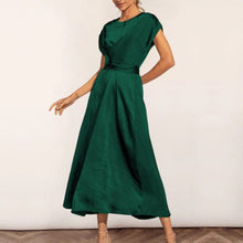 Load image into Gallery viewer, Satin Sleeveless Elegant Light Evening Dress