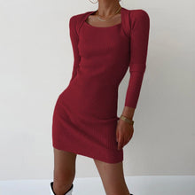 Load image into Gallery viewer, Square Neck Slim Dress