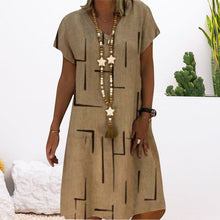 Load image into Gallery viewer, Short Sleeve Printed Women's Dress