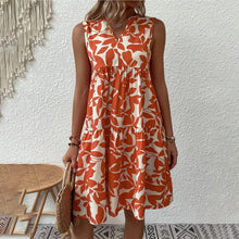 Load image into Gallery viewer, Notched Neck Tiered Dress