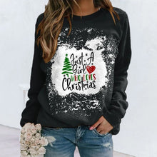 Load image into Gallery viewer, Christmas Motif Print Long-sleeved T-shirt