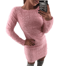 Load image into Gallery viewer, Round Neck Plush Dress