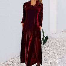 Load image into Gallery viewer, Long Sleeve Velvet Maxi Dress with Sequins