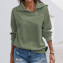 Load image into Gallery viewer, Women's Casual Sweatshirt Long Sleeve 1/4 Zipper Collar