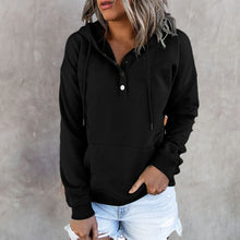 Load image into Gallery viewer, Long Sleeve Loose Casual Hooded Drawstring Pocket Sweatshirt
