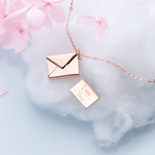 Load image into Gallery viewer, Metal Envelope Necklace