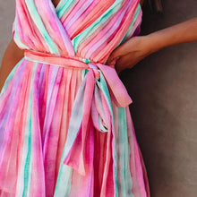 Load image into Gallery viewer, Rainbow Color Cami Mini Dress