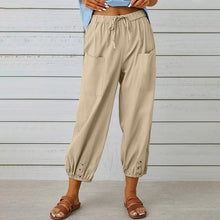 Load image into Gallery viewer, High Waist Button Cropped Pants