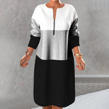 Load image into Gallery viewer, Zip Colorblock Dress