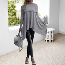 Load image into Gallery viewer, Cold Shoulder Solid Color Rib Tops