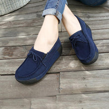 Load image into Gallery viewer, Women Genuine Leather Flats Platform Shoes