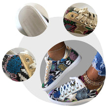 Load image into Gallery viewer, Glitter Lace-Up Star Pattern Casual Sneakers
