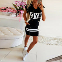 Load image into Gallery viewer, Zip Hooded Slim Fit Fashion Dress