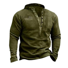 Load image into Gallery viewer, Men's Outdoor Fleece Henley Collar Sports Sweatshirt