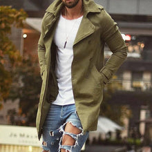 Load image into Gallery viewer, Mens Slim Fit Trench Coat