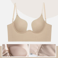 Load image into Gallery viewer, Deep U Plunge Push Up Backless Bra
