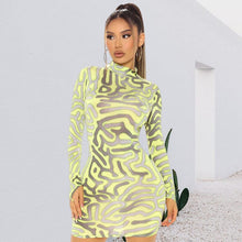 Load image into Gallery viewer, Long Sleeve High Waist Casual Dress