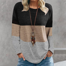 Load image into Gallery viewer, Color Block Printed Crew Neck Sweatshirt